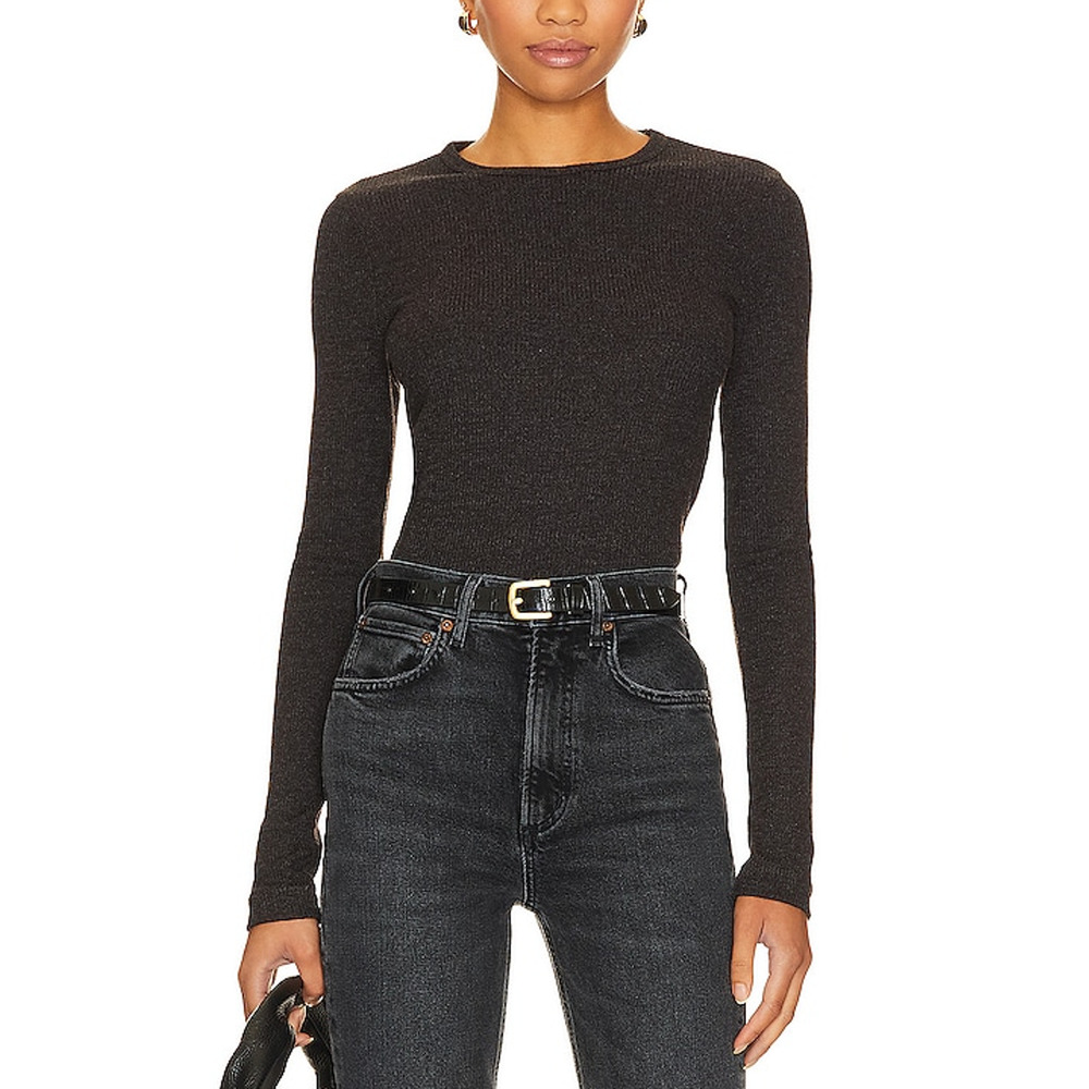 Agolde 'Delphi' Black Slim Tee Size Xs - image 1